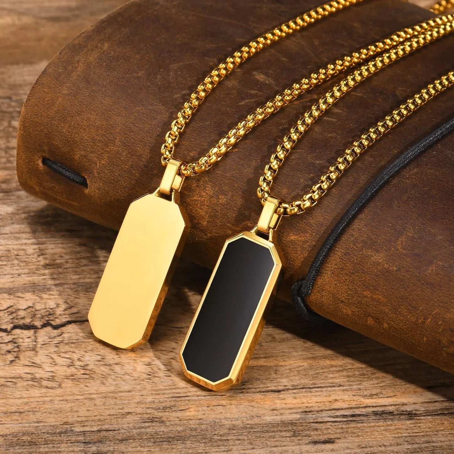 Black Enamel Necklaces