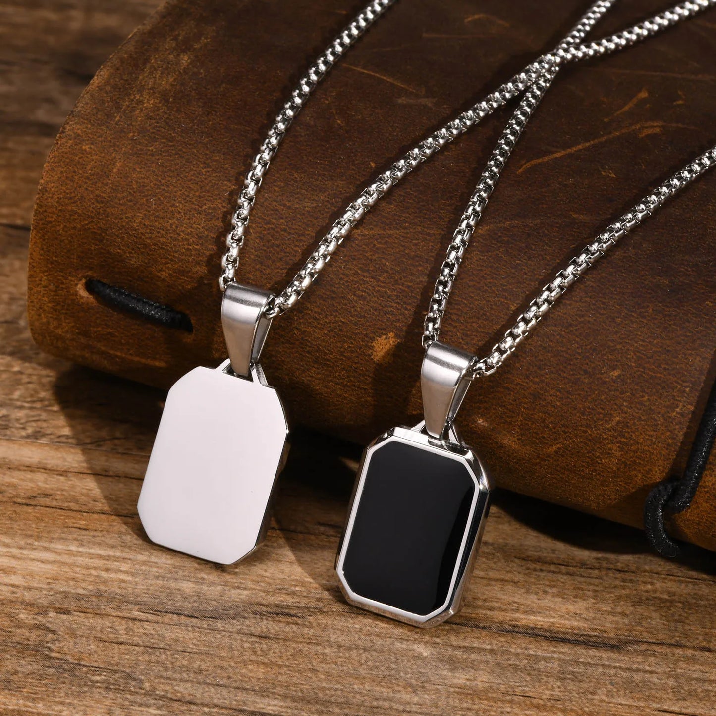 Black Enamel Necklaces