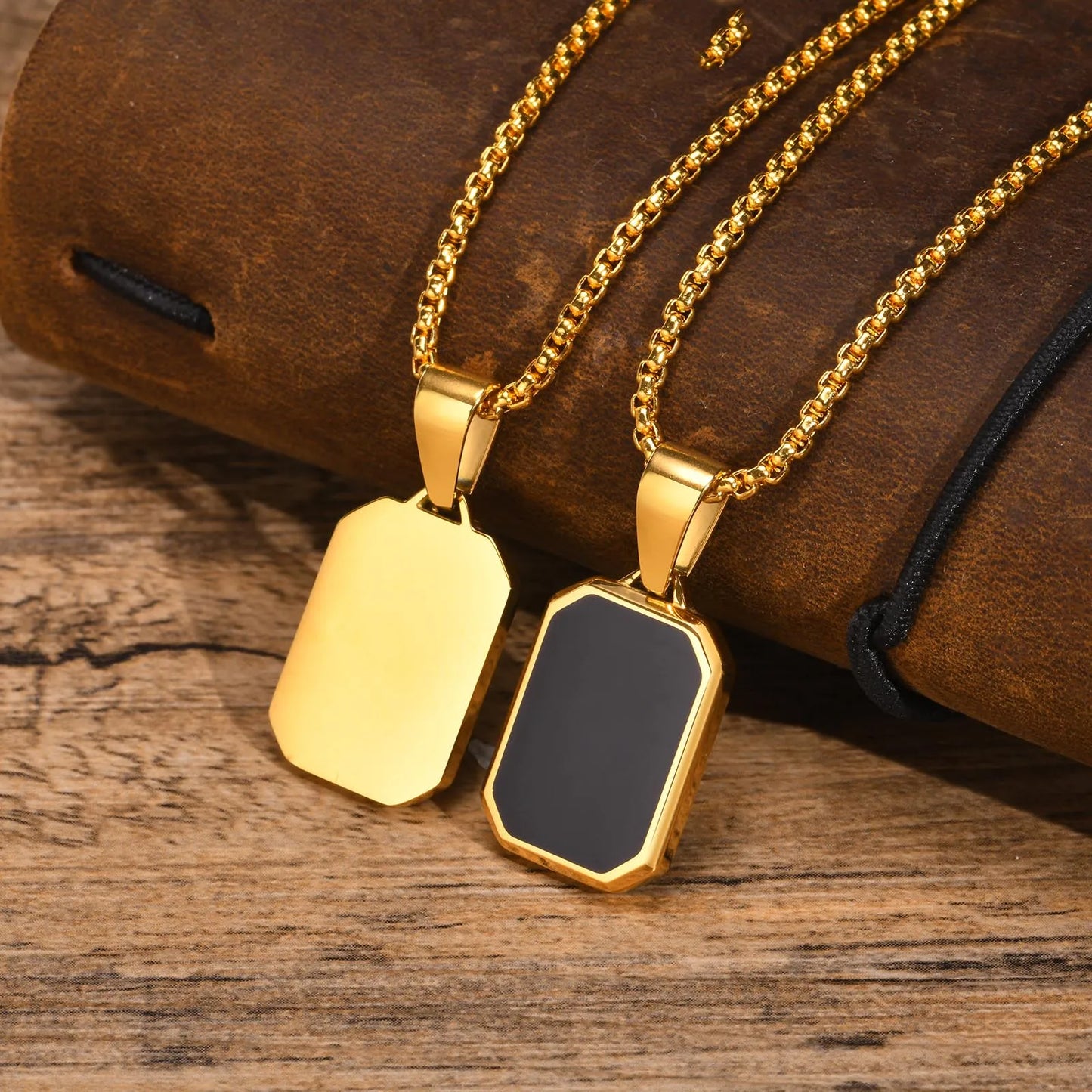 Black Enamel Necklaces