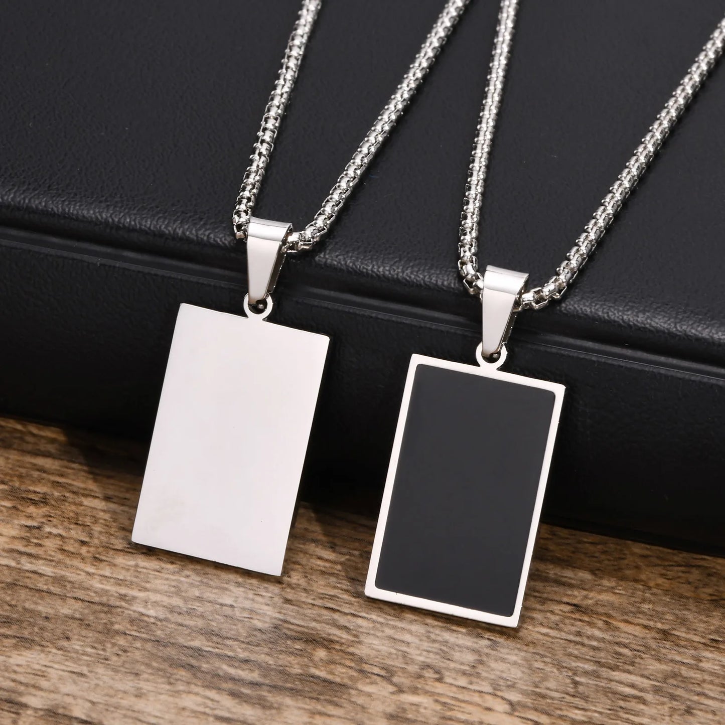 Black Enamel Necklaces