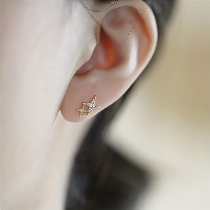 Double Star Stud Earrings