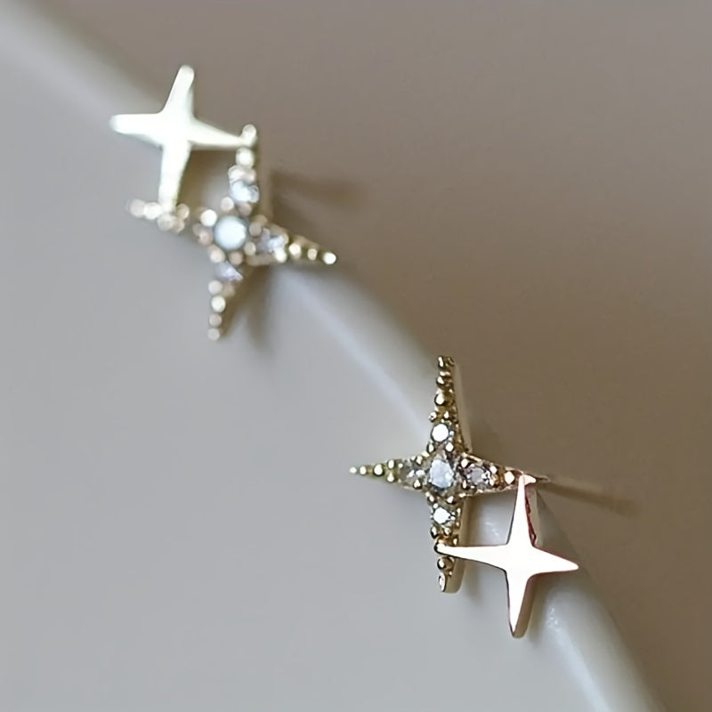 Double Star Stud Earrings