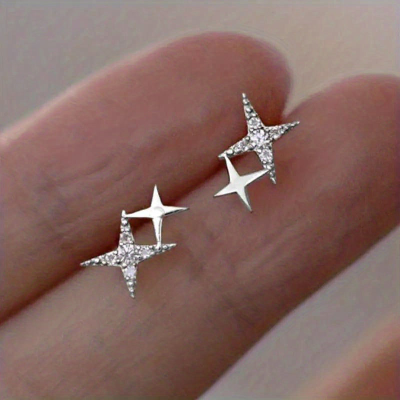 Double Star Stud Earrings