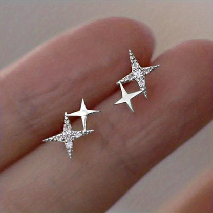 Double Star Stud Earrings