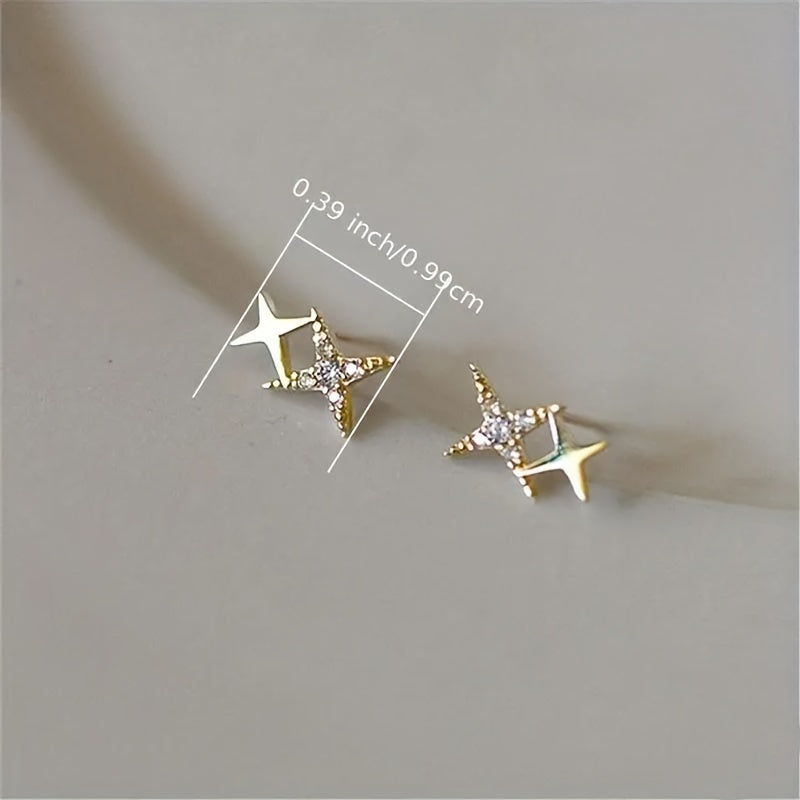 Double Star Stud Earrings