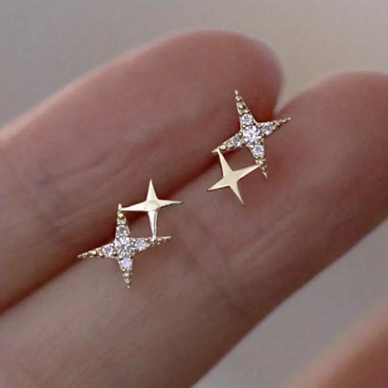 Double Star Stud Earrings